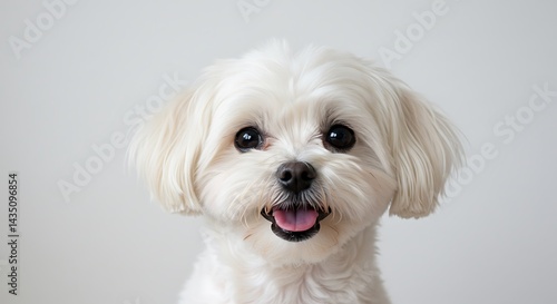 Sweet Little Face A Happy Puppy Innocent Gaze Fluffy Friend White Cloud Of Fur Smiling Companion Joyful Canine Pure Delight Whiskered Wonder Gentle Soul AI Generated