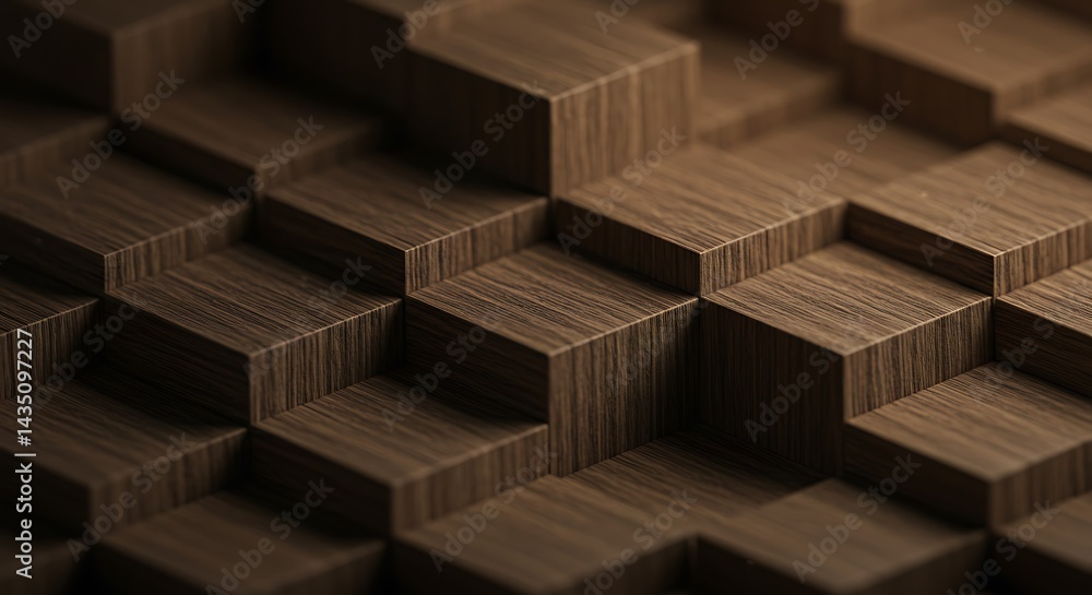Abstract Wooden Block Pattern Background for Design and Decoration Abstract Wooden Block Pattern Background for Design and Decoration