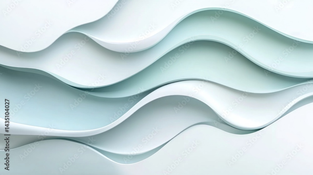 Abstract wavy layers in light pastel colors Abstract wavy layers in light pastel colors