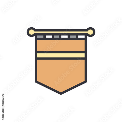 Flag colored icons, minimalist vector illustration ,simple transparent graphic element .Isolated on white background