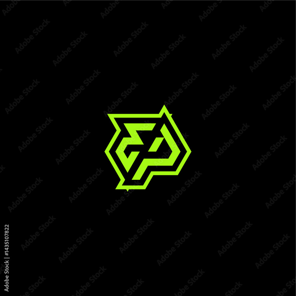 esport gaming initial EP cool and dynamic monogram logo design concept letter esport gaming initial EP cool and dynamic monogram logo design concept letter