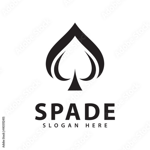 Ace of Spade Logo Design Vector Icon