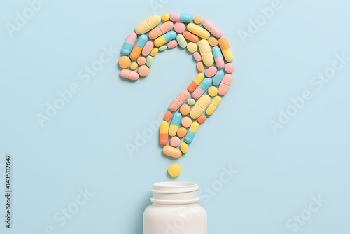 Pills Forming a Question Mark