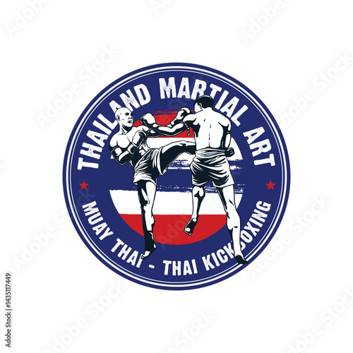 badge design of muay thai 