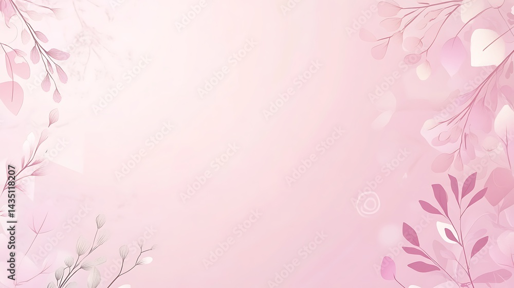 Naklejka premium Pink floral soft background design.