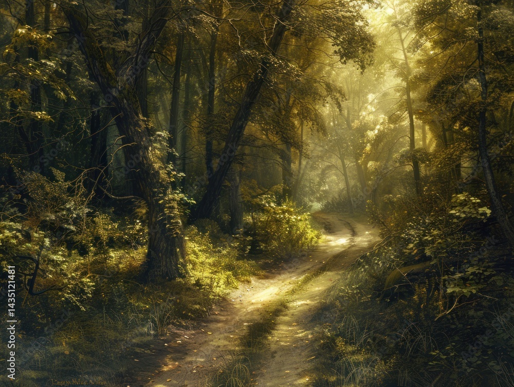 Obraz premium A Serene Forest Path