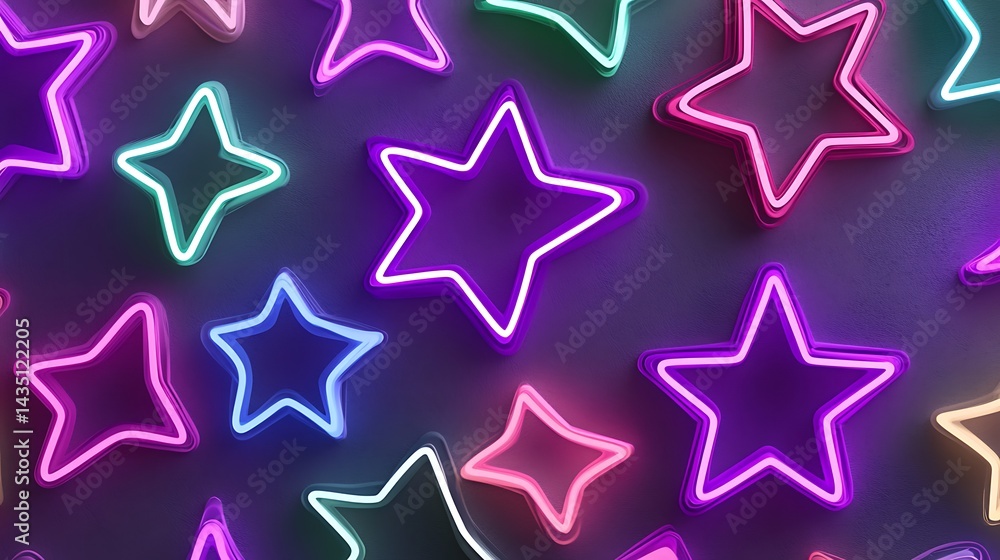 Neon Stars Background Texture. Neon Stars Background Texture.
