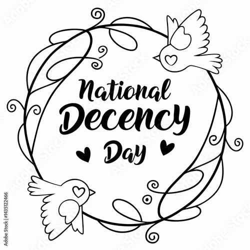 NATIONAL DECENCY DAY vector illustration