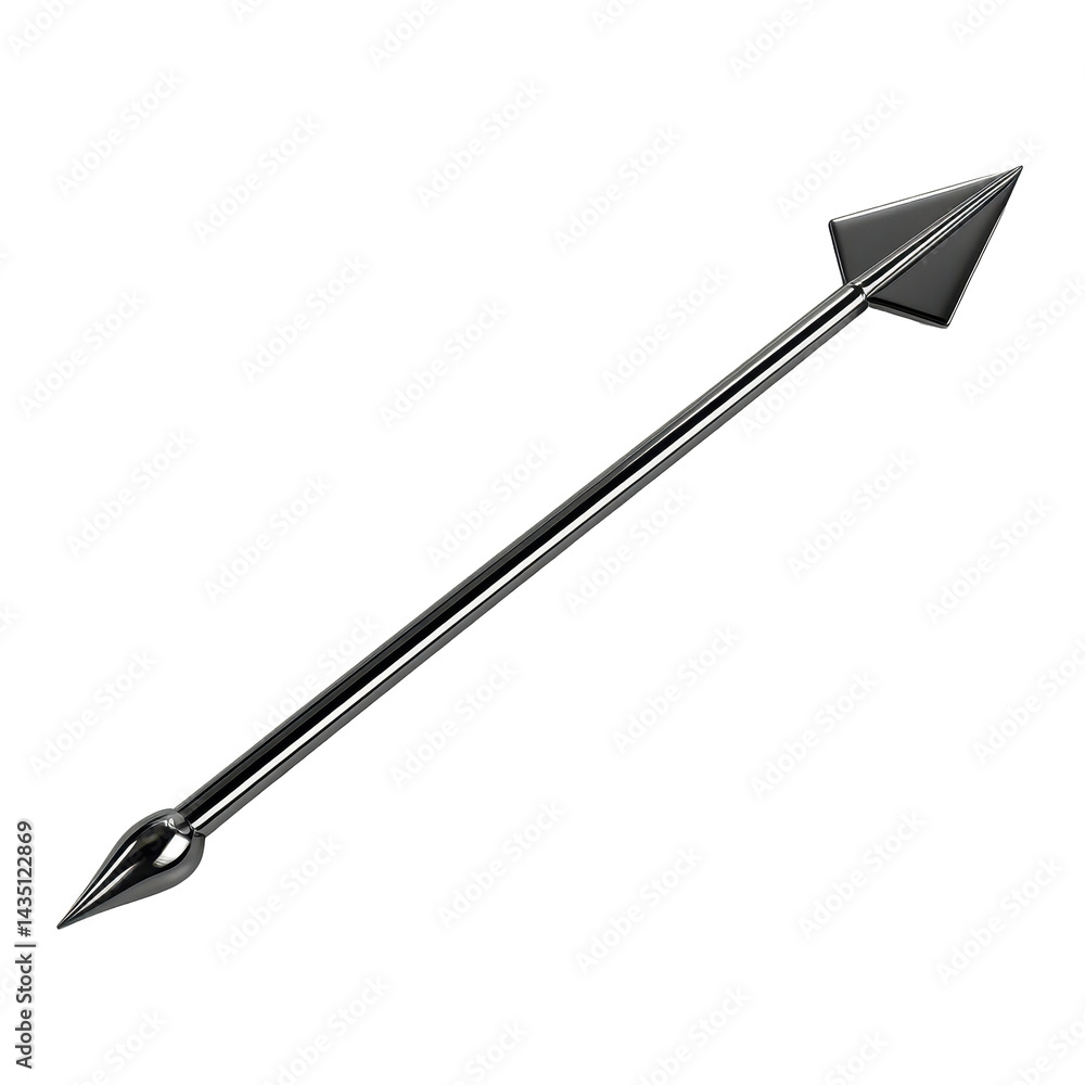 Obraz premium Motivational arrow symbolizing direction and progress towards goals in a clear design, Motivational Arrow A Symbol Direction and Progress, Transparent background