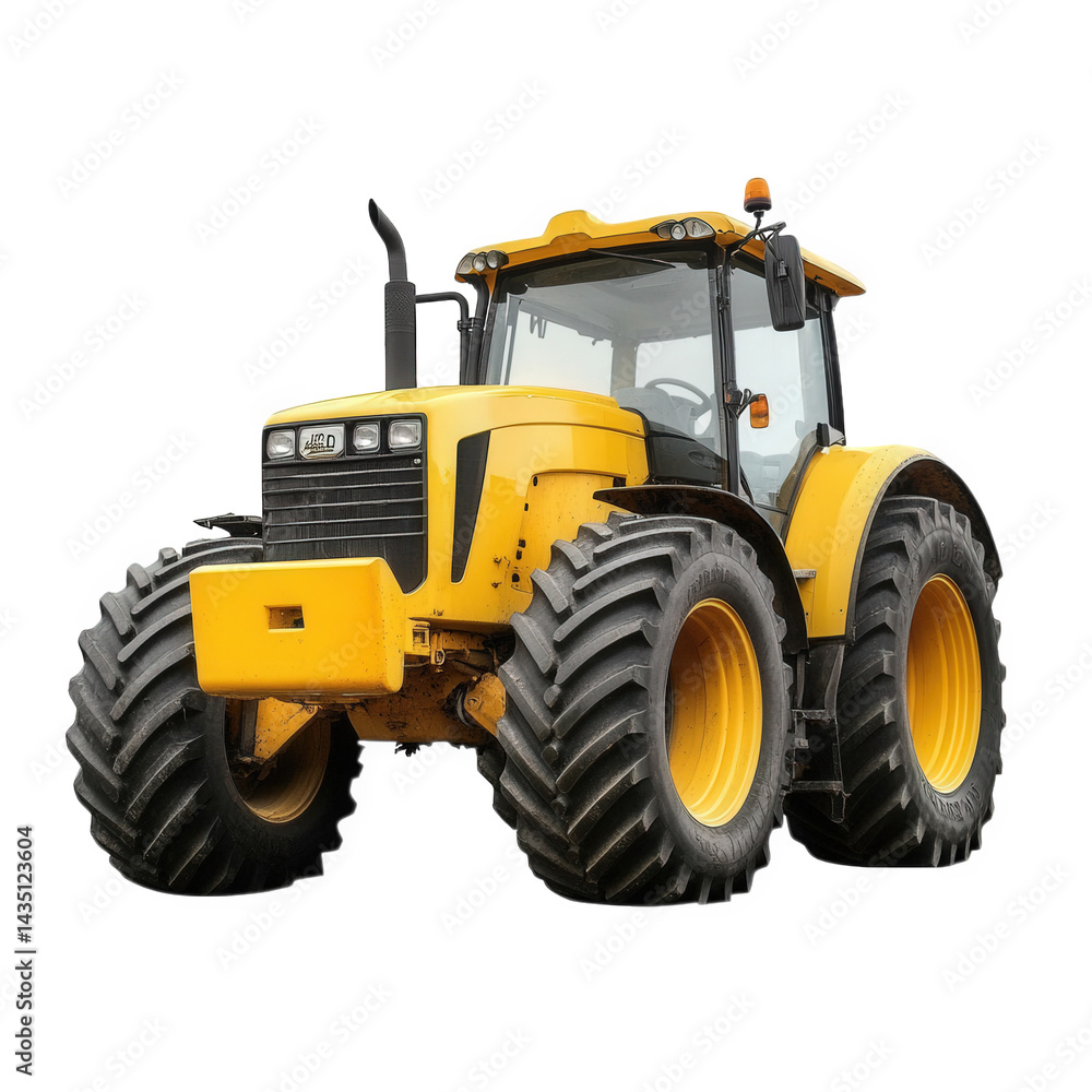 yellow agricultural tractor designed for farming tasks it showcases large. rugged tires and a robust structure. emphasizing its utility in plowing. tilling. and other fieldwork the tractor is a vital yellow agricultural tractor designed for farming tasks it showcases large. rugged tires and a robust structure. emphasizing its utility in plowing. tilling. and other fieldwork the tractor is a vital