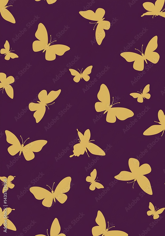 Golden Flutter: A Purple Nocturne AI Generated Golden Flutter: A Purple Nocturne AI Generated