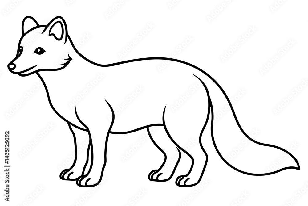 Obraz premium Sleek Arctic Fox Silhouette