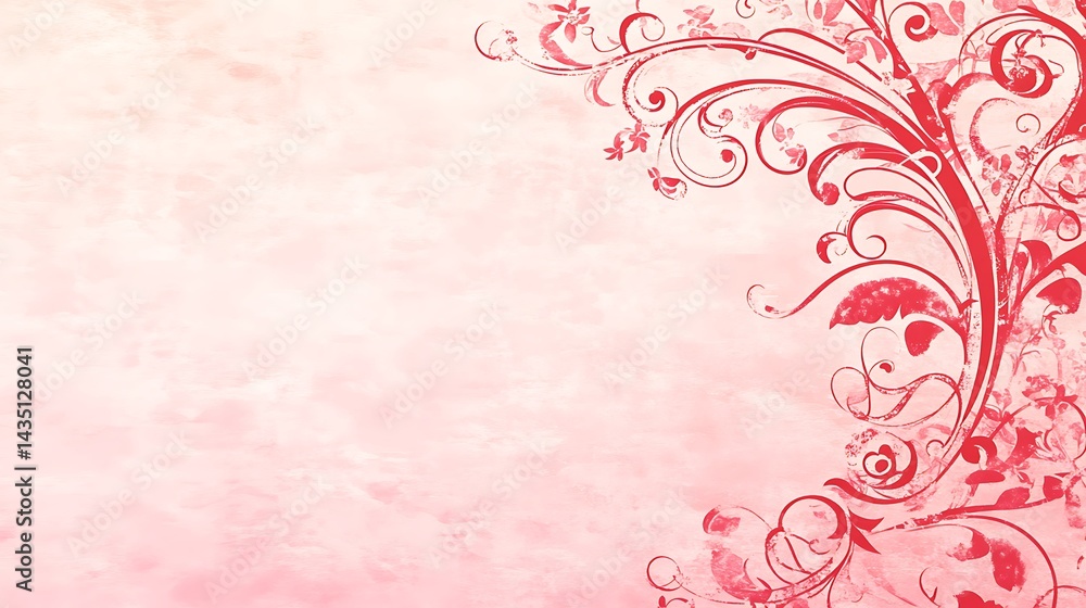 Pink Floral Swirl Design Background. (3) Pink Floral Swirl Design Background. (3)