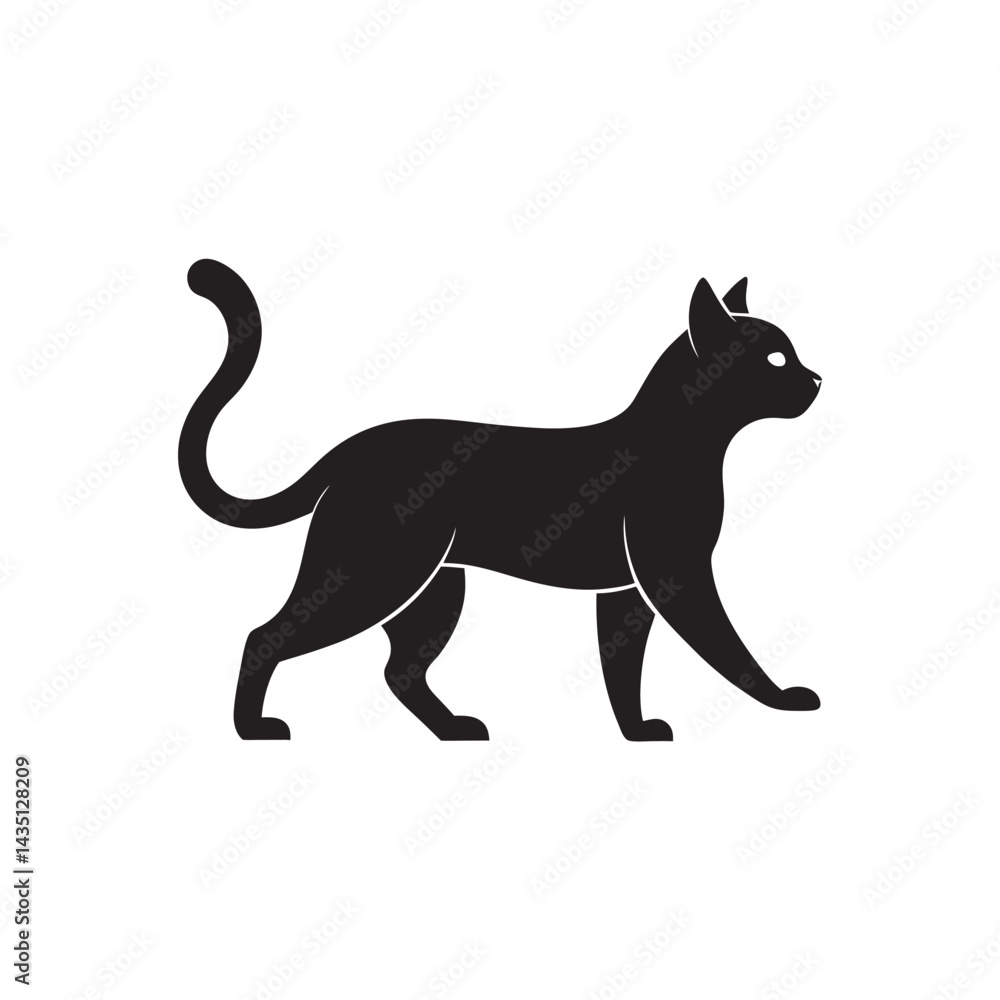Walking Cat Silhouette Vector Design Walking Cat Silhouette Vector Design