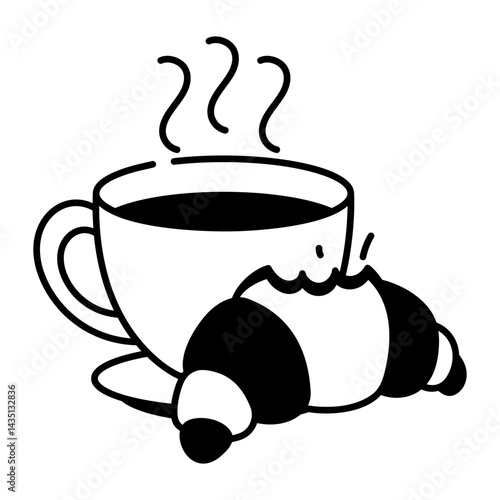 Doodle style icon showing a self service kiosk with a screen
