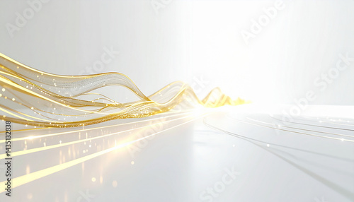 Fototapeta Naklejka Na Ścianę i Meble -  光と線が織りなす抽象的なテクノロジー背景