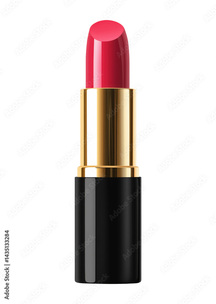 Red lipstick inside a stylish tube, isolated on transparent background Red lipstick inside a stylish tube, isolated on transparent background