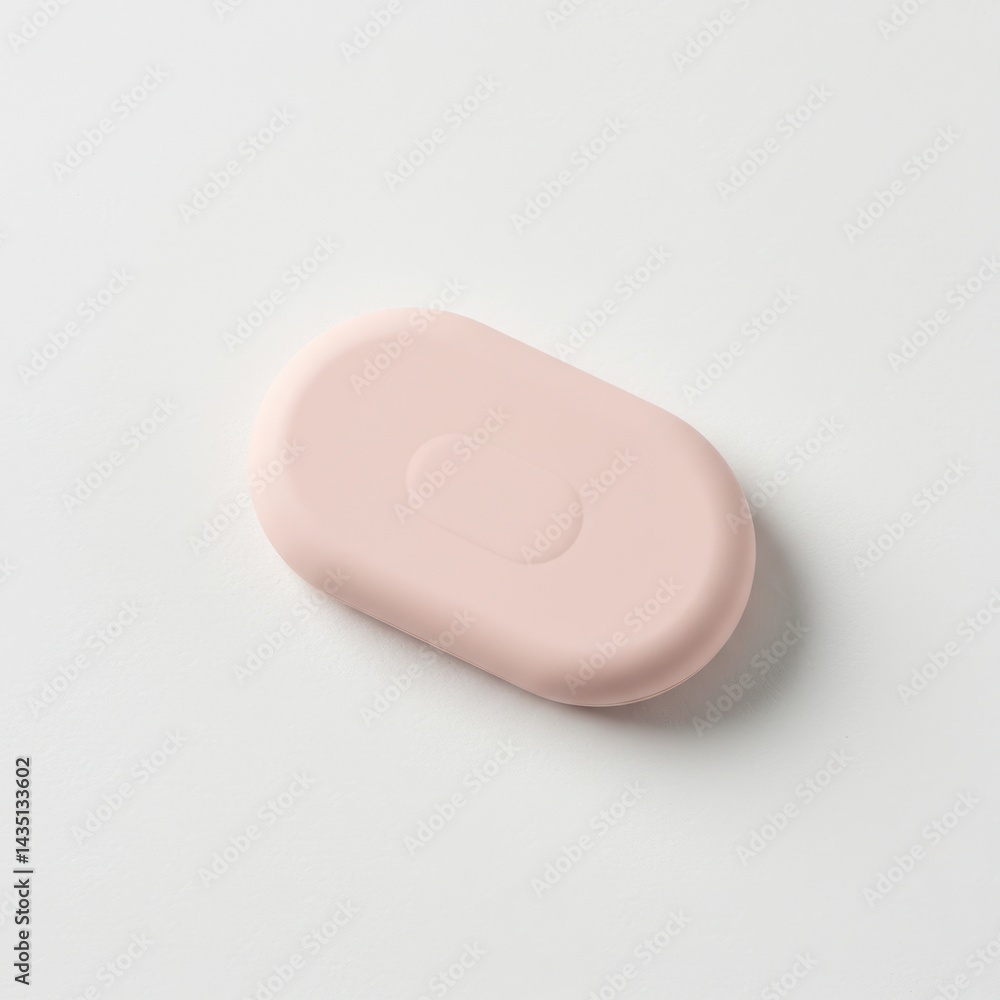 Pink soap dish, simple design, isolated on a white background. Pink soap dish, simple design, isolated on a white background.