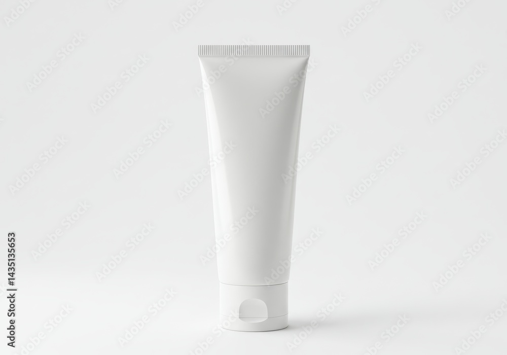 Cosmetic product tube, blank, isolated on a white background. Cosmetic product tube, blank, isolated on a white background.