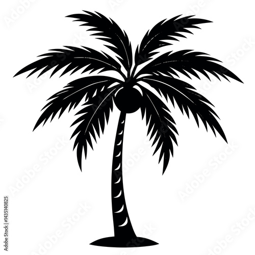 A coconut-palm-silhouette 