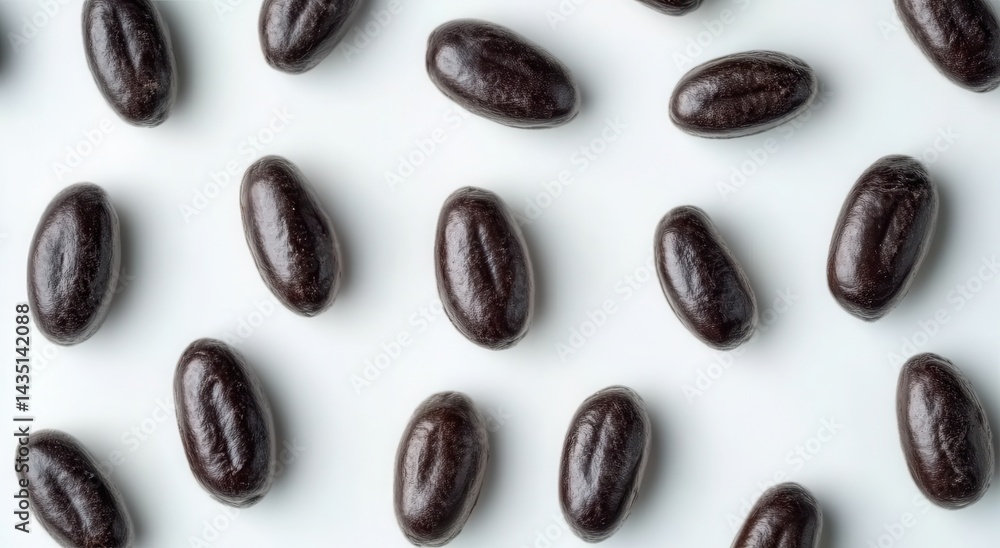 Dark chocolate candies, arranged Dark chocolate candies, arranged