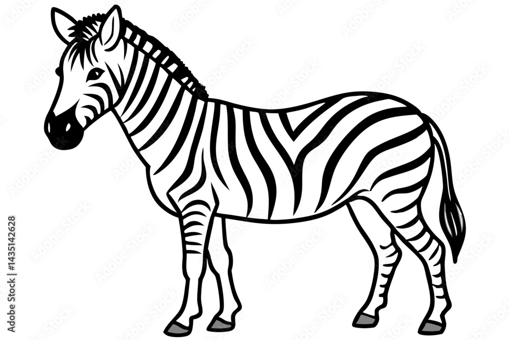Obraz premium Wild Zebra Ink Lines