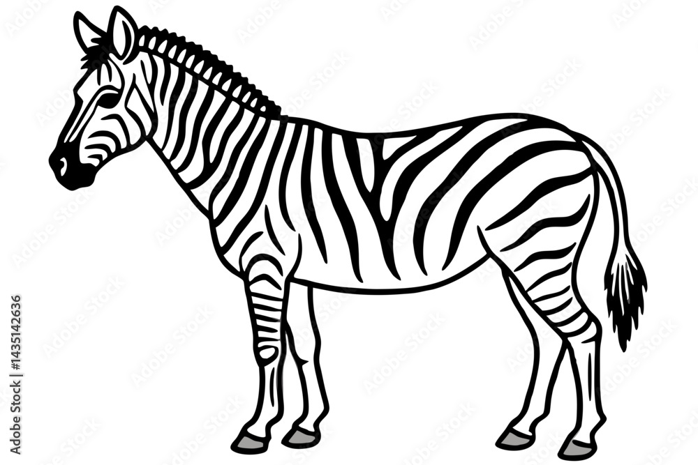 Obraz premium Wild Zebra Ink Lines