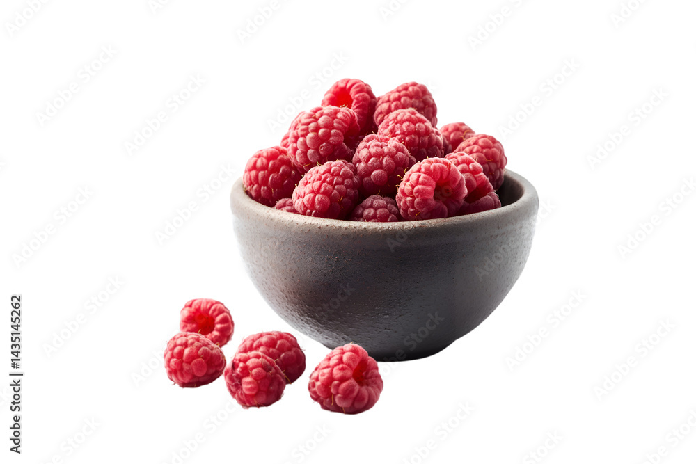 Fresh Raspberries in a Dark Bowl Delicious Summer Fruit Snack, Fresh Raspberries in a Dark Bowl Delicious Summer Fruit Snack,