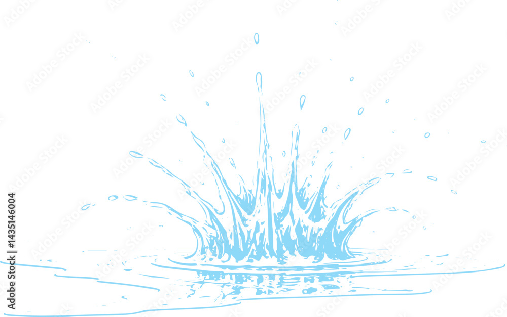 Obraz premium water movement sketch png vector eps file