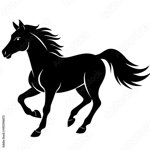 horse silhouette vector