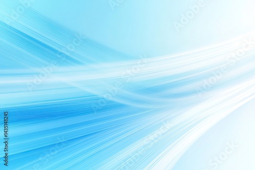 Abstract Blue Curved Lines Forming Swirling Pattern on Light Cyan Gradient Background