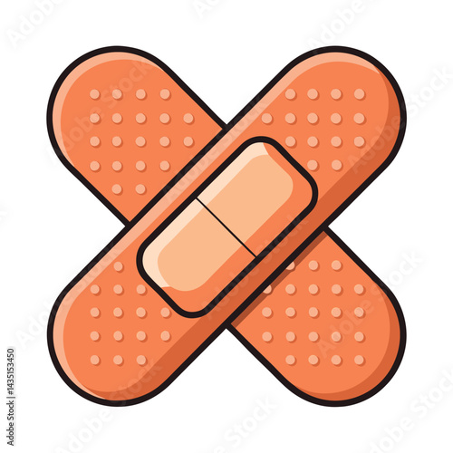 Vector-illustration-of-an-adhesive-bandage detail. 