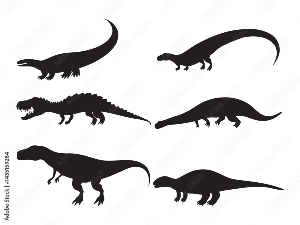 Naklejka premium Komodo dragon silhouette