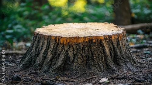 Wallpaper Mural Closeup of a Tree Stump in a Lush Forest Setting Torontodigital.ca