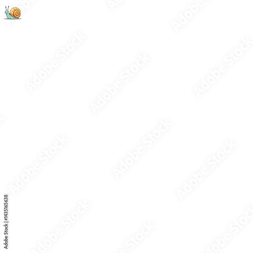 snail in cartoon style isolated on white background Lovely hand drawn snail Snail animal cartoon
