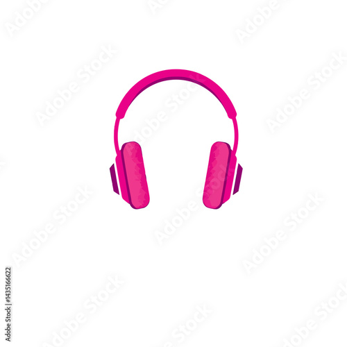 Pink headphones music listening device audio equipment sound system wireless headset accessory for music lovers
