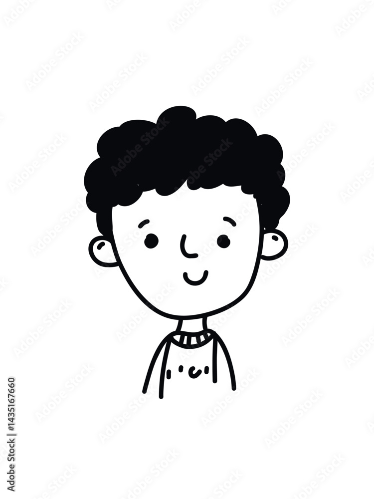 Simple illustration of a boy Simple illustration of a boy