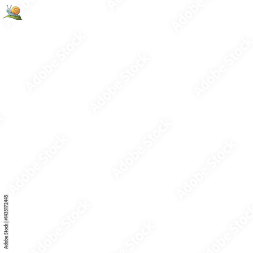 snail in cartoon style isolated on white background Lovely hand drawn snail Snail animal cartoon