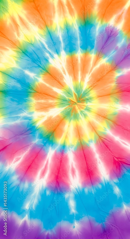 Obraz premium Rainbow Swirl: Tie-Dye Symphony AI Generated