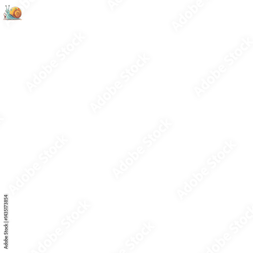 snail in cartoon style isolated on white background Lovely hand drawn snail Snail animal cartoon