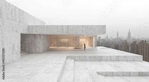 Modern minimalist concrete architectural design