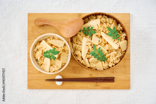 春の味覚 筍ご飯（たけのこご飯）