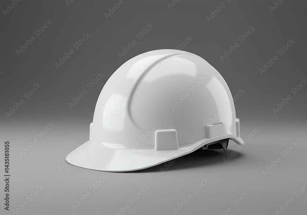 Fototapeta premium Isolated Construction Hard Hat on Gray Background
