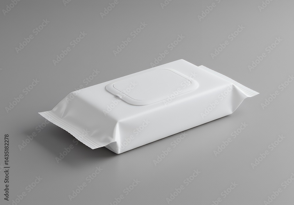 Pack of Cleansing Wipes on Gray Background Studio Shot Pack of Cleansing Wipes on Gray Background Studio Shot