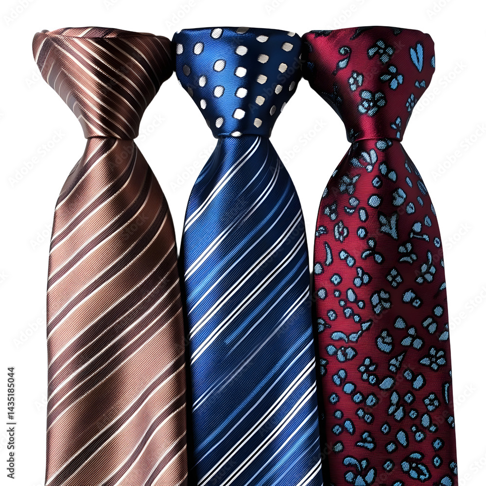 Three elegantly designed neckties featuring unique patterns and colors, displayed against a neutral background for fashion inspiration Three elegantly designed neckties featuring unique patterns and colors, displayed against a neutral background for fashion inspiration