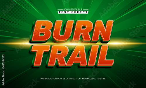 burn trail editable text effect with a fast and speed text style