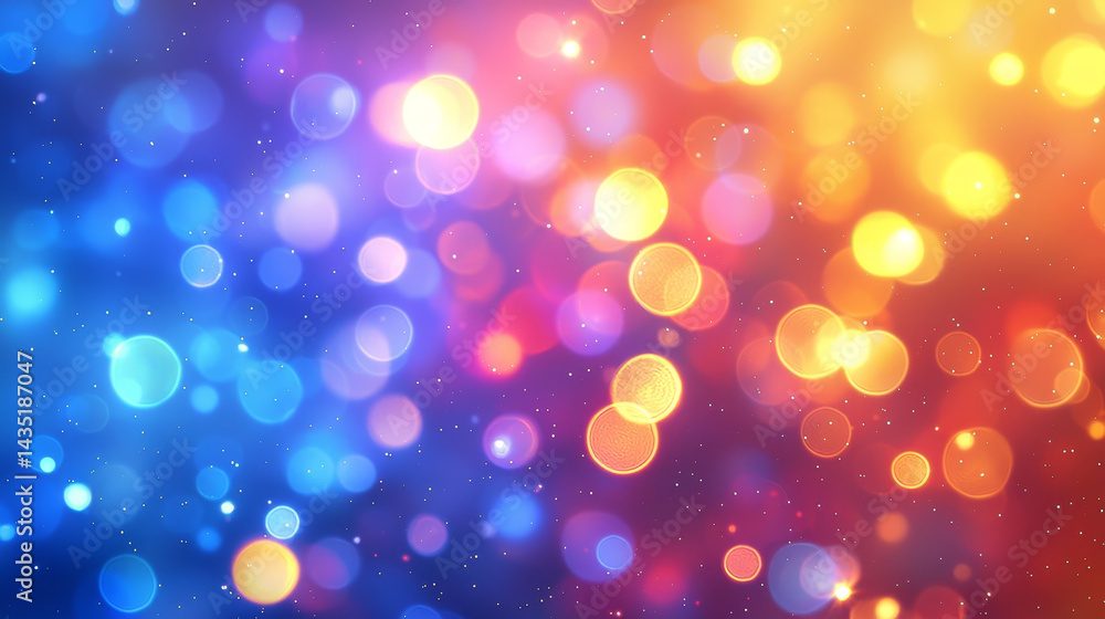 Obraz premium Abstract Light Refraction and Bokeh Effect in Vibrant Composition