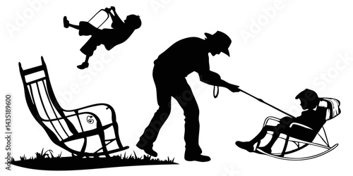 Hand drawn yard work silhouette set | Free Vector