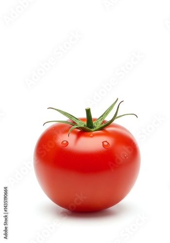 Wallpaper Mural Fresh Red Tomato with Water Droplets Isolated on White Torontodigital.ca