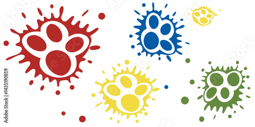 Border design with colorful virus icons and bacterial